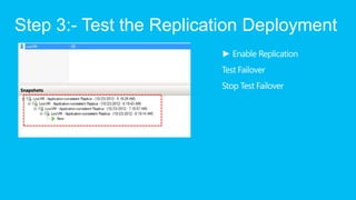 Step 3:- Test the Replication Deployment
 