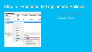Step 5:- Respond to Unplanned Failover
                        √ Primary Server Has Failed
 