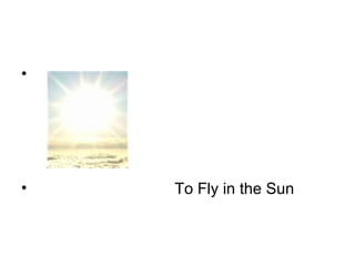 To Fly in the Sun