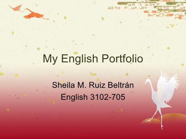 My English Portfolio First Week My English Portfolio First Week