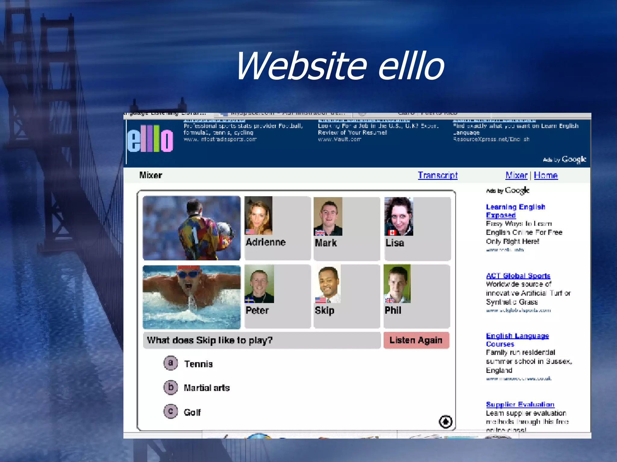 Website elllo 