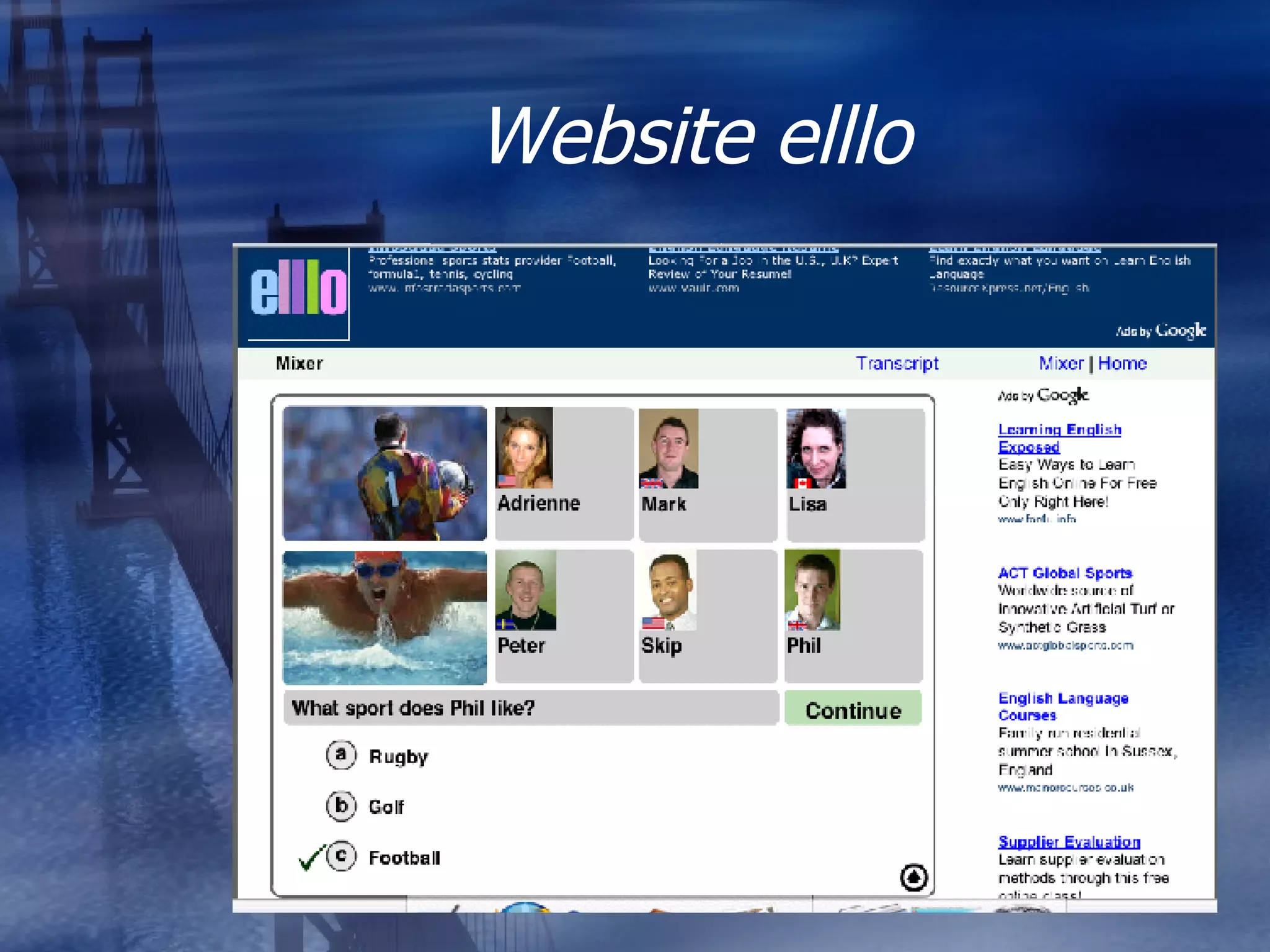 Website elllo 