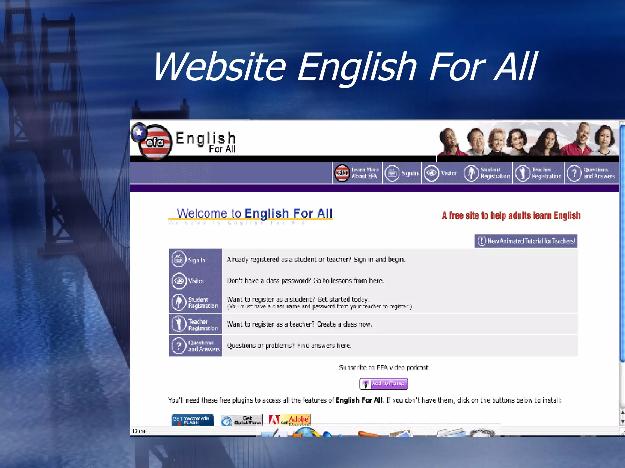 Website English For All 