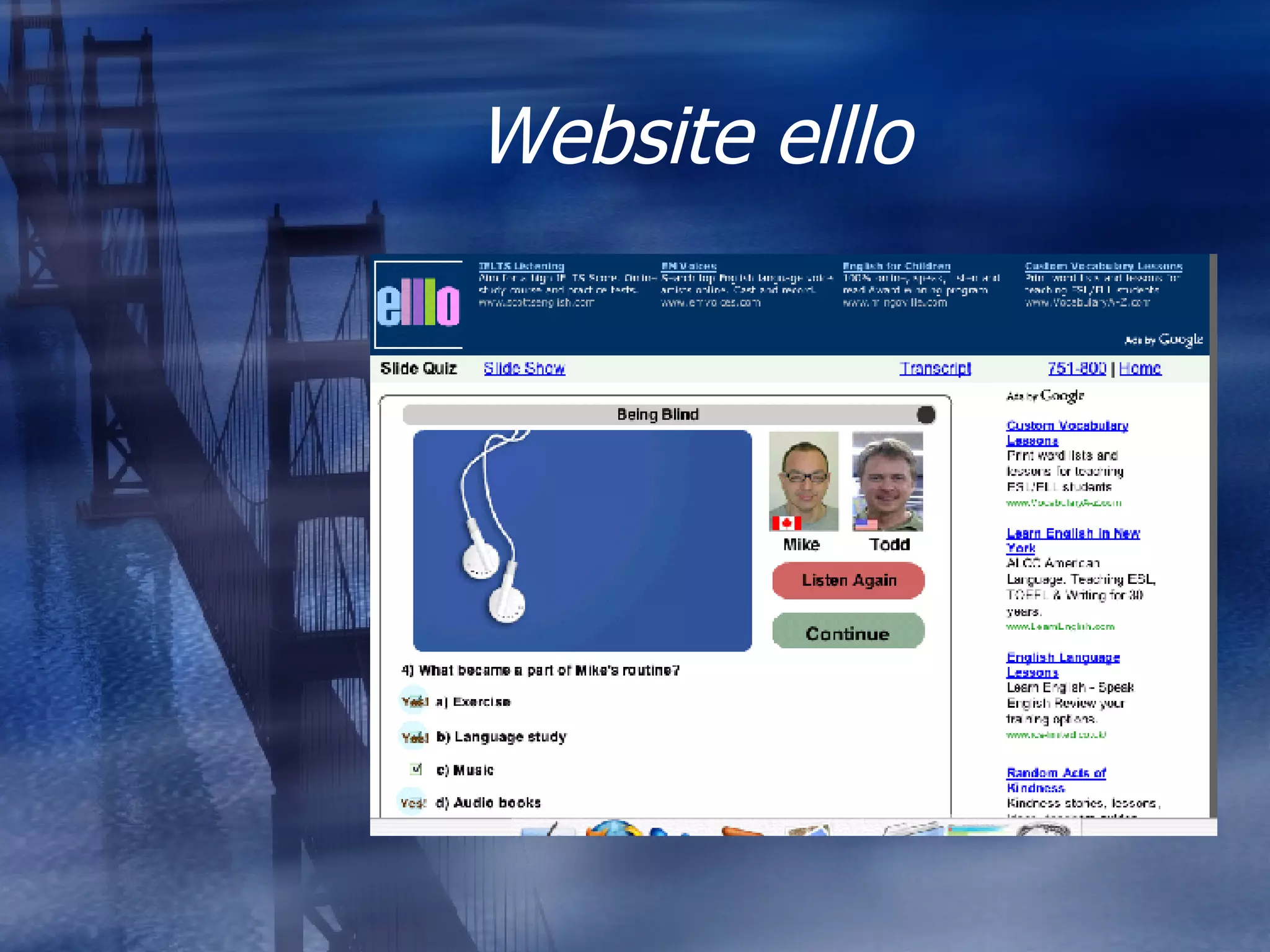 Website elllo 