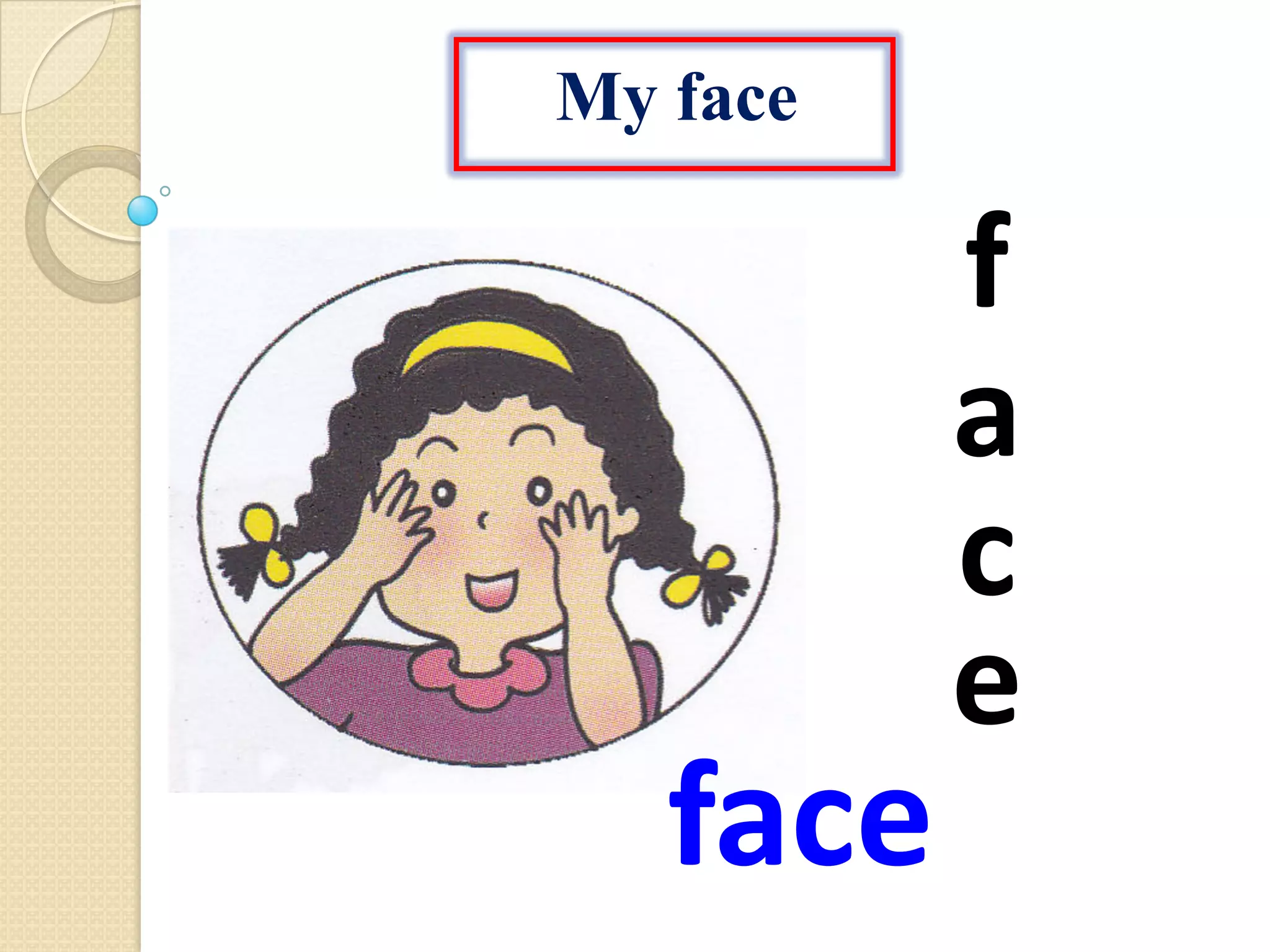 My face
f
face
a
c
e