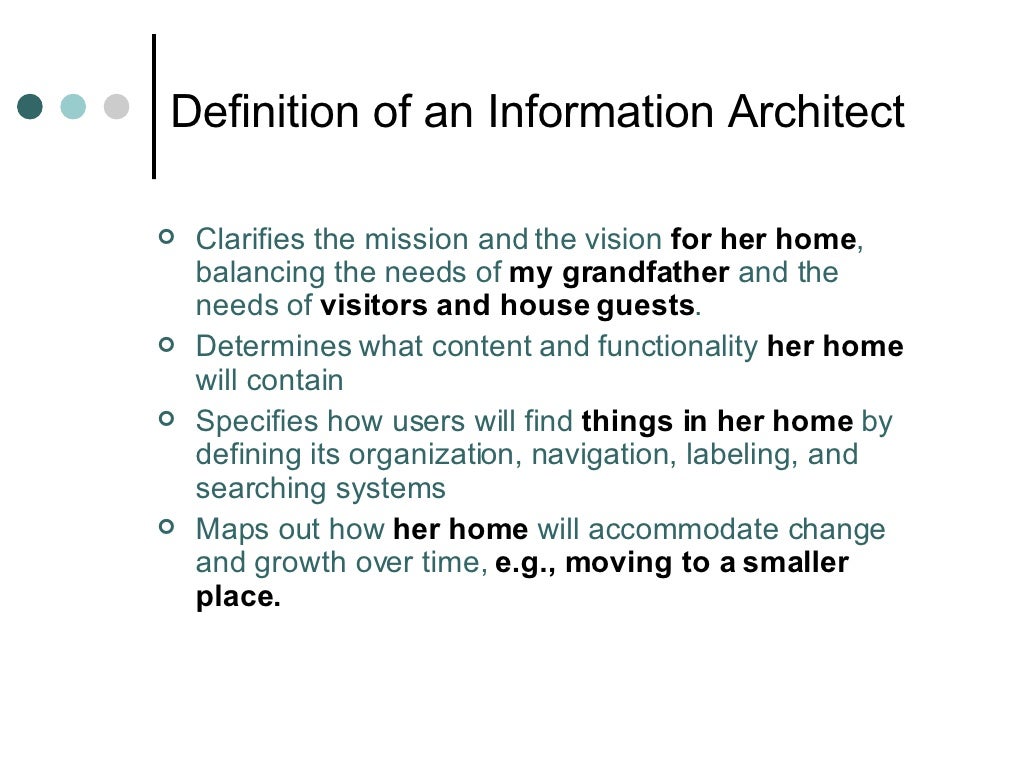 Definition of an Information Architect
