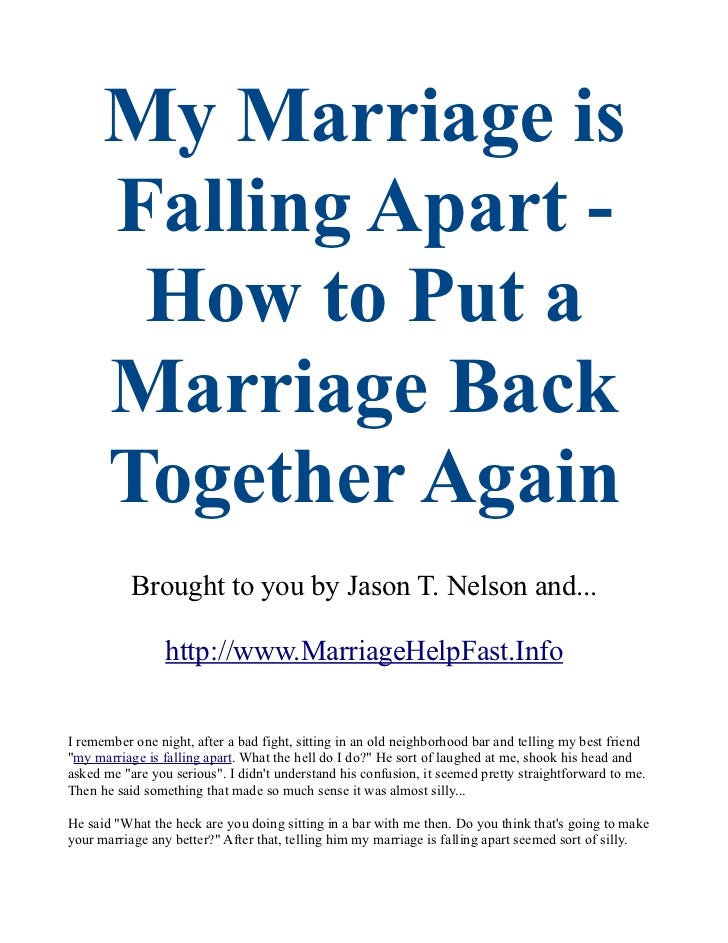 My Marriage Is Falling Apart My Marriage Is Falling Apart