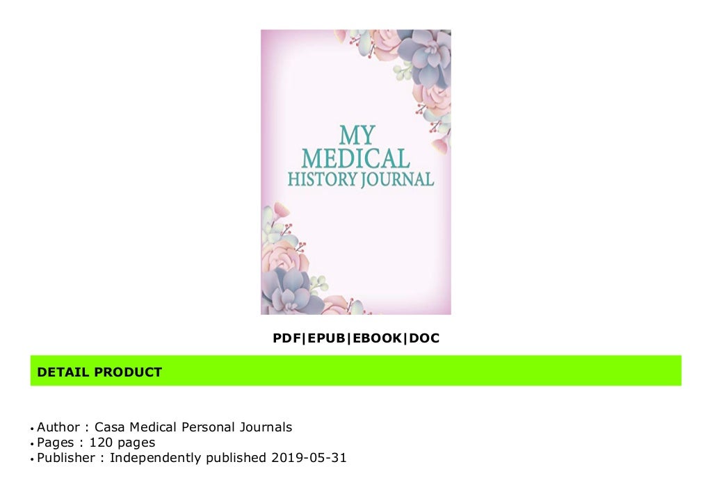 [PDF] My Medical History Journal Notebook For Patients to write in I…