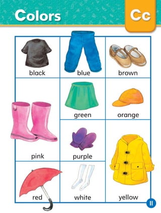 Colors

black

brown

green

pink

blue

orange

purple

white

yellow

11

 