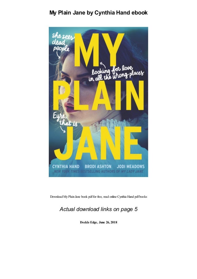My Plain Jane By Cynthia Hand Pdf