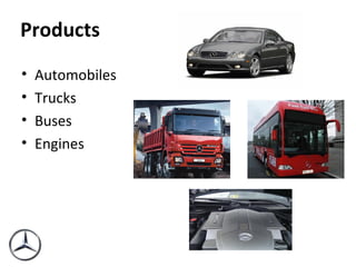 Products Automobiles Trucks Buses Engines 