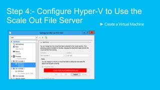 Step 4:- Configure Hyper-V to Use the
Scale Out File Server




            LAB-FSSCALESMBFSVM1.vhd
 