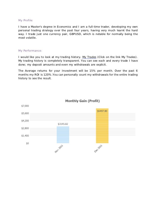 High return forex managed accounts
