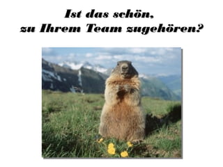 Ist das schIst das schön,ön,
zu Ihrem Team zugehörenzu Ihrem Team zugehören??
 