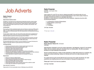 Job Adverts
 