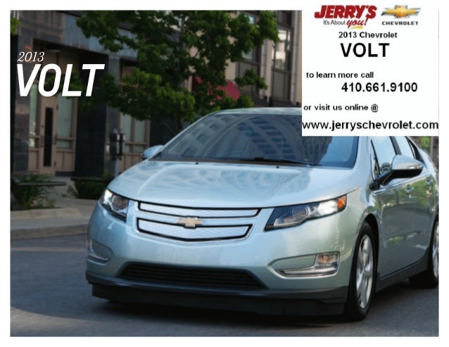 2013 Chevy Volt At Jerry S Chevrolet In Baltimore Maryland