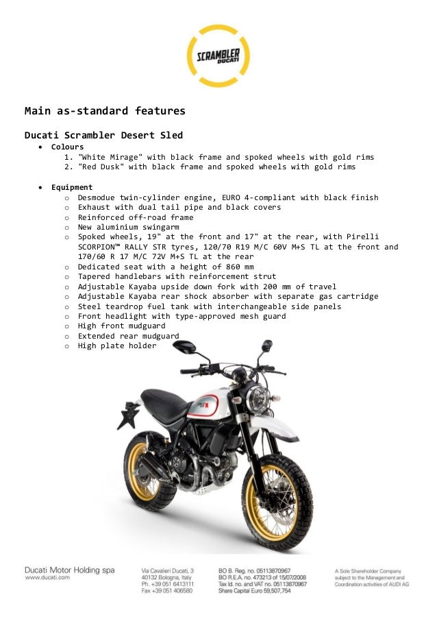 ducati scrambler sled desert