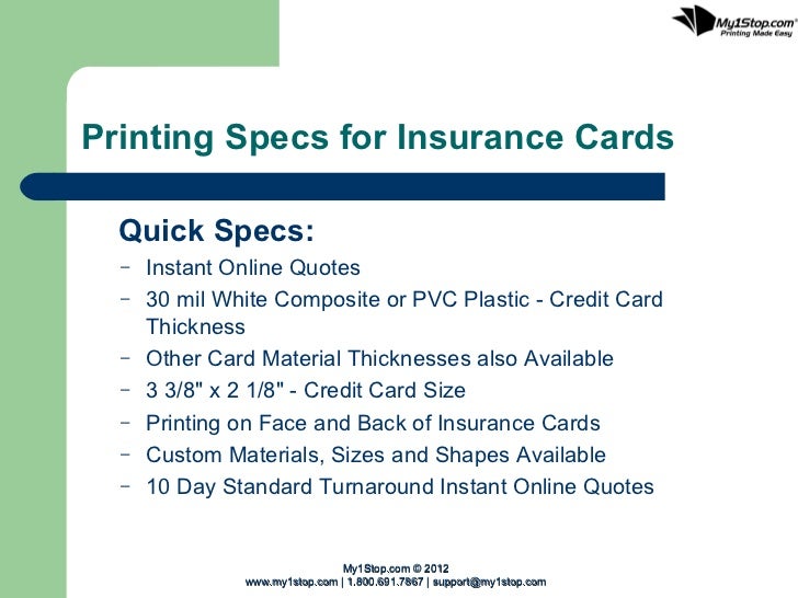 Insurance Cards Insurance Cards
