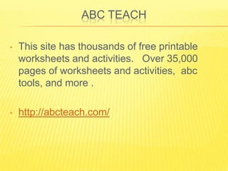 My 25 Best List Teachers Resource