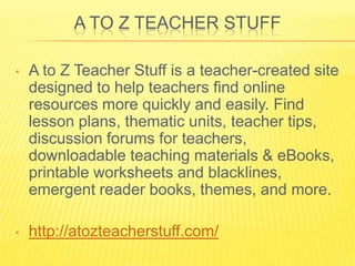 Printable Materials for teacher resources