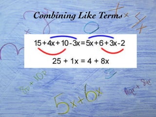 Combining Like Terms	

 