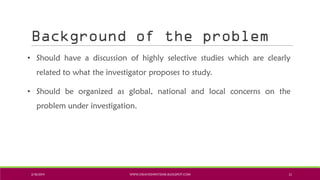 Ppt. developing a research proposal | PDF