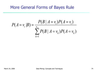 More General Forms of Bayes Rule 