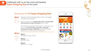 Celebrate with us on the most anticipated
Super Shopping Day of the year!
What Shopee 9.9 Super Shopping Day is here, now ...