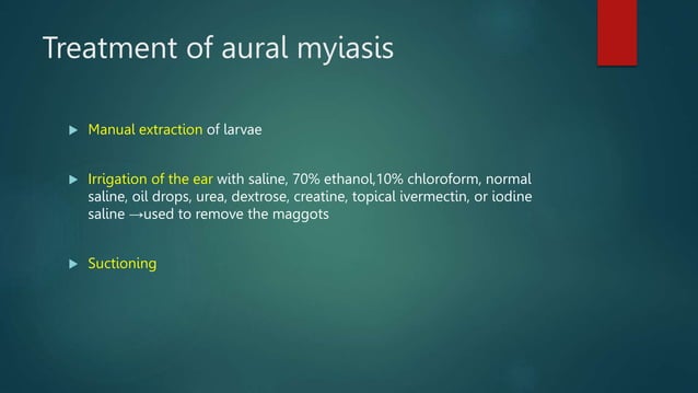 Myiasis in Ear Nose Throat and HNS .pptx