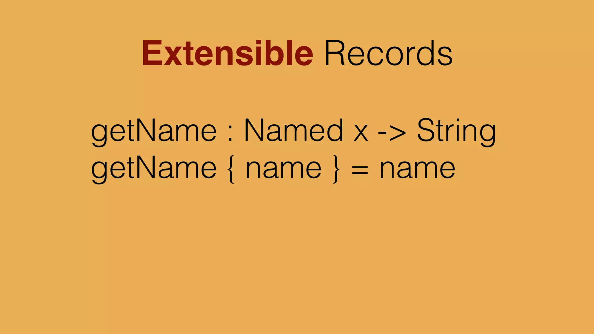 drawCircle x y =	

	

 (Float -> Shape) 	

	

>> ﬁlled (rgb 150 170 150)	

	

>> alpha 0.5	

	

>> move (x, y)
Shape -> Form
 