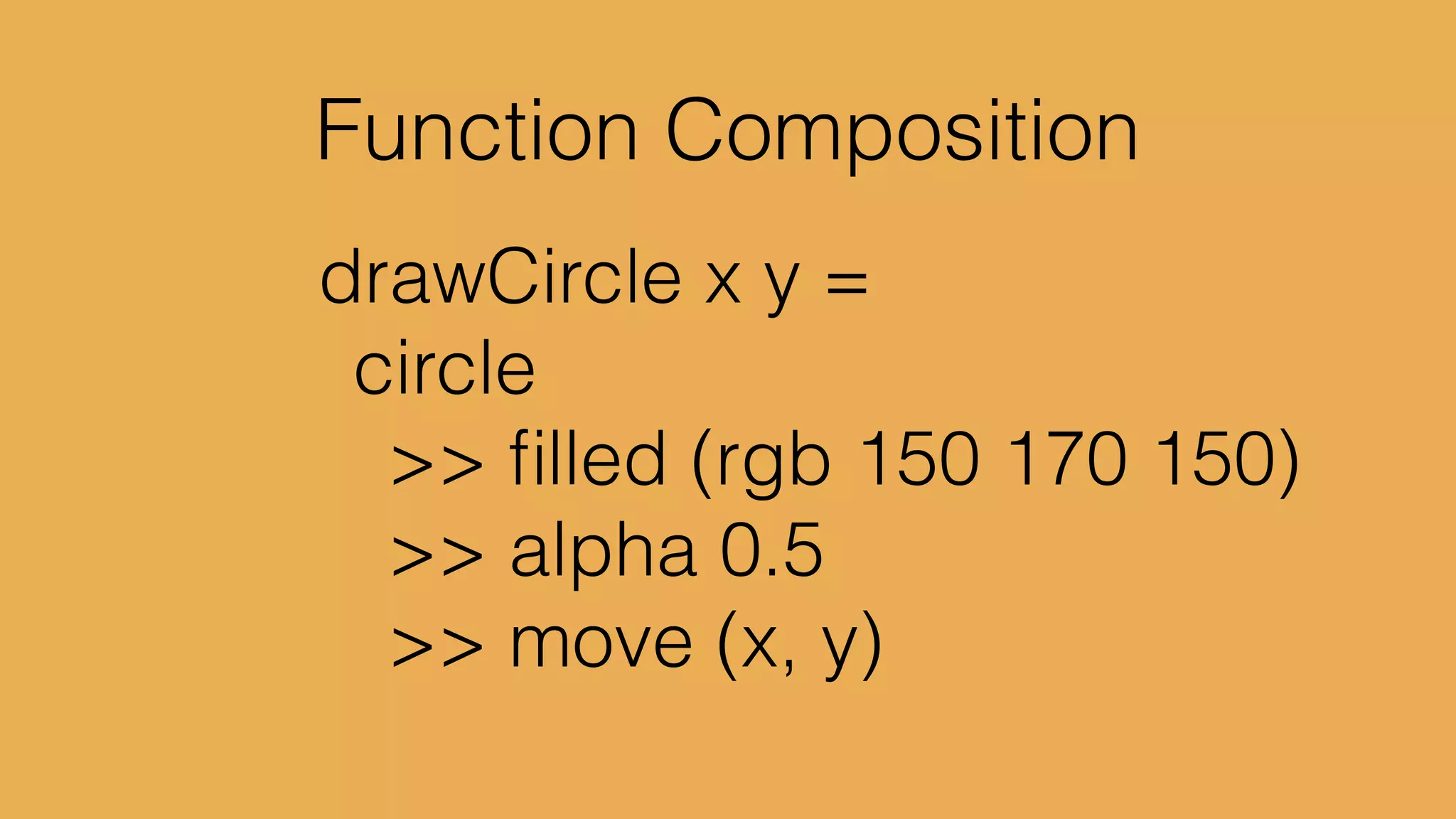 greet name =	

case name of 	

"Yan" 	

-> “hi, theburningmonk"	

_ 	

	

 -> “hi,“ ++ name
 