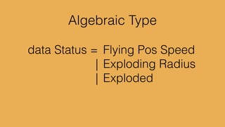 drawCircle x y =	

	

 (Float -> Shape) 	

	

>> (Shape -> Form) 	

	

>> alpha 0.5	

	

>> move (x, y)
 