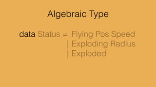 drawCircle x y =	

	

 (Float -> Shape) 	

	

>> (Shape -> Form) 	

	

>> alpha 0.5	

	

>> move (x, y)
 