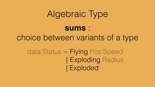 drawCircle x y =	

	

 (Float -> Form)	

	

>> (Form -> Form)	

	

>> move (x, y)
 