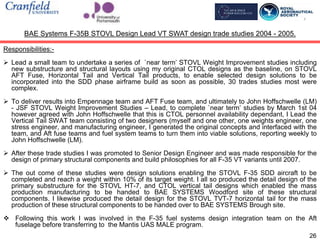 My Aerospace Design and Structures Career Engineering LinkedIn version ...