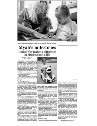 Myah's milestones