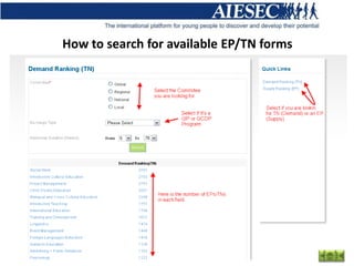 How to search for available EP/TN forms
 