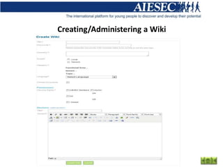 Creating/Administering a Wiki
 