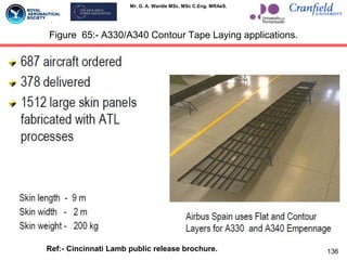 Mr. G. A. Wardle MSc. MSc C.Eng. MRAeS.
Figure 65:- A330/A340 Contour Tape Laying applications.
136
Ref:- Cincinnati Lamb public release brochure.
 