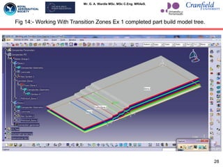 Mr. G. A. Wardle MSc. MSc C.Eng. MRAeS.
Fig 14:- Working With Transition Zones Ex 1 completed part build model tree.
28
 