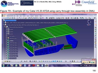 Mr. G. A. Wardle MSc. MSc C.Eng. MRAeS.
180
Figure 79:- Example of my Catia V5.20 ATDA wing carry through box assembly in DMU.
 
