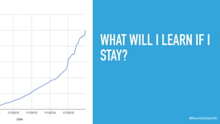 @KevinGoldsmith
WHAT WILL I LEARN IF I
STAY?
