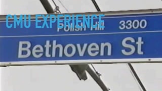 @KevinGoldsmith
CMU EXPERIENCE