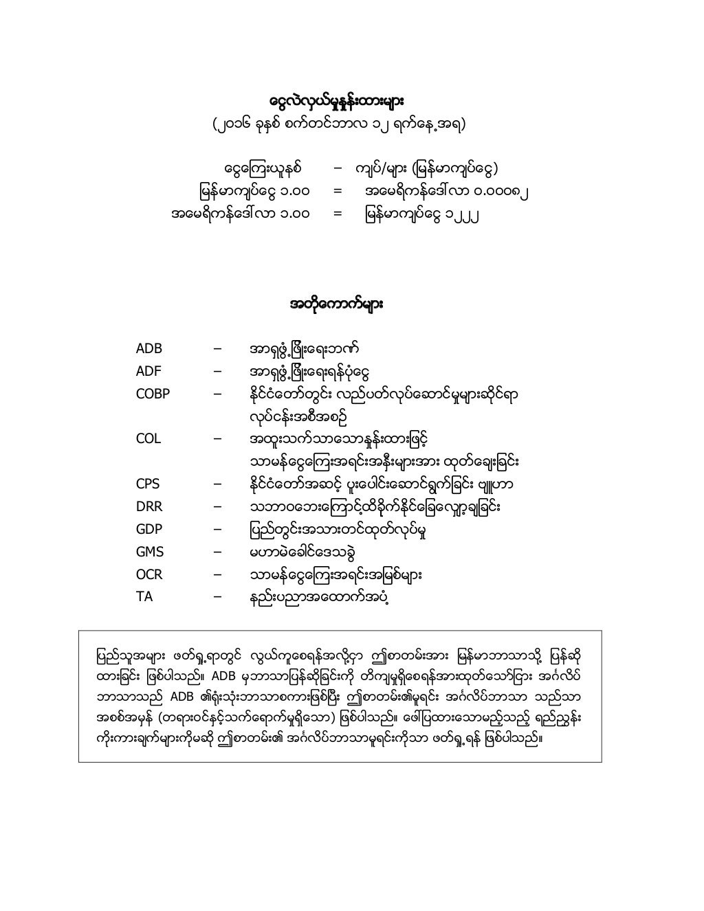 MYANMAR COUNTRY OPERATION BUSINESS PLAN (20172019)