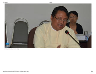 10/16/2017 Home
http://www.myanmarbanksassociation.org/index.php/2-mba 2/11
(/index.php/about-us/member-lists)
U Khin Maung Aye
President
 