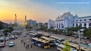 View of the Sule Pagoda and City Hall (Yangon)
 