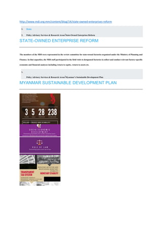 MYANMAR DEVELOPMENT INSTITUTE (MDI) | PDF