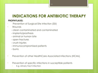 principles of antibiotics in surgery, ppt. | PPTX