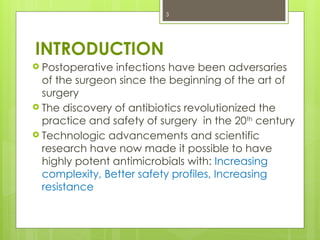 principles of antibiotics in surgery, ppt. | PPTX