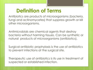 principles of antibiotics in surgery, ppt. | PPTX